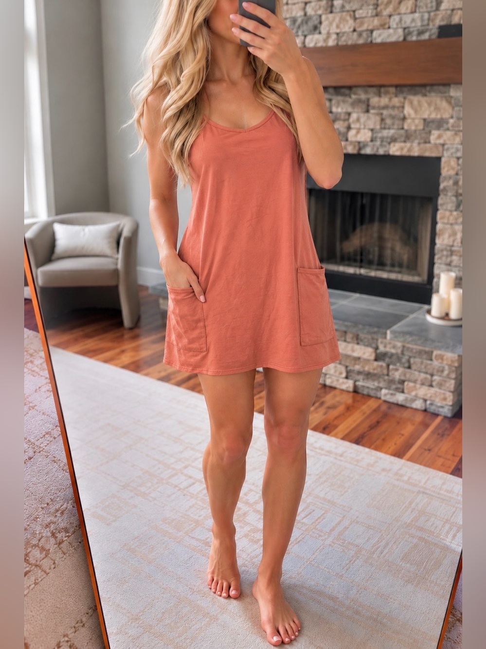 Peach romper